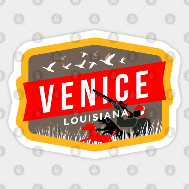 Duck Season Venice Louisiana Sticker by MplusC